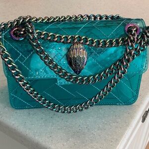 New, Kurt Geiger of London Mini Vinyl Transparent blue.